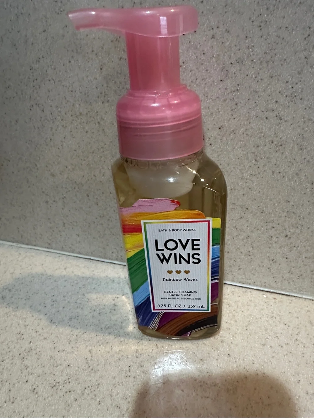 Bath & Body Works foaming hand wash Love Wins Rainbow waves 8.75 oz. Rare
